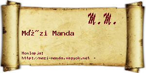 Mázi Manda névjegykártya